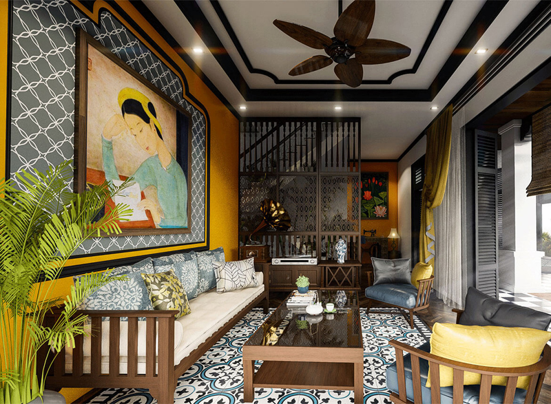 Chất liệu nội thất indochine