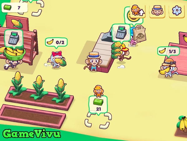 Trải nghiệm game siêu thị của khỉ con cho gia đình