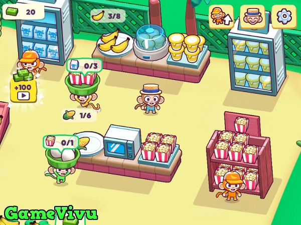 Game siêu thị của khỉ con giúp bé học kỹ năng đếm và tính toán