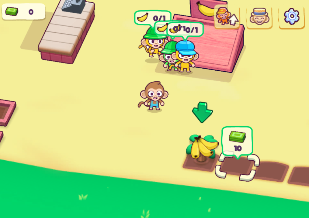 Game siêu thị của khỉ con