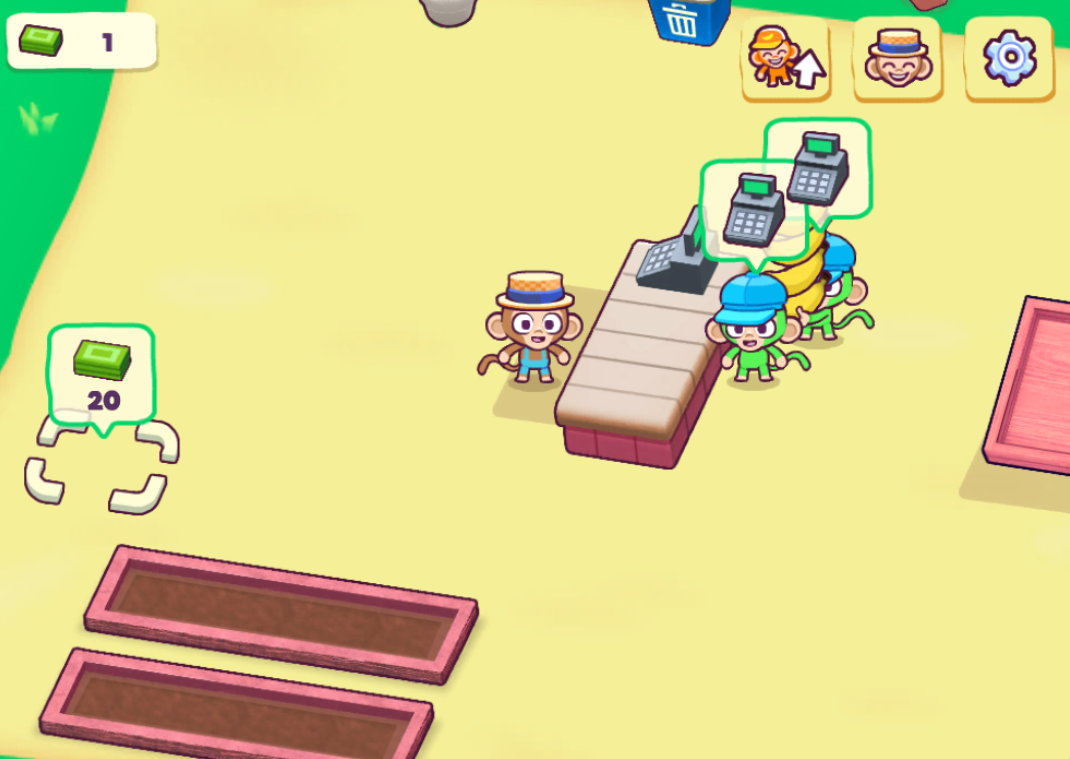 Trải nghiệm game siêu thị của khỉ con cho trẻ em